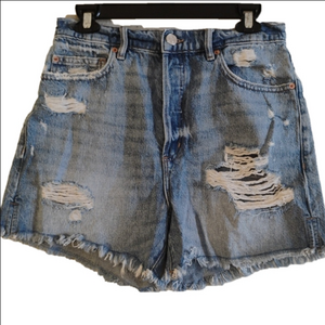 Garage Denim short Vintage cut off   shorts.High waisted, button fly. Size 7.
